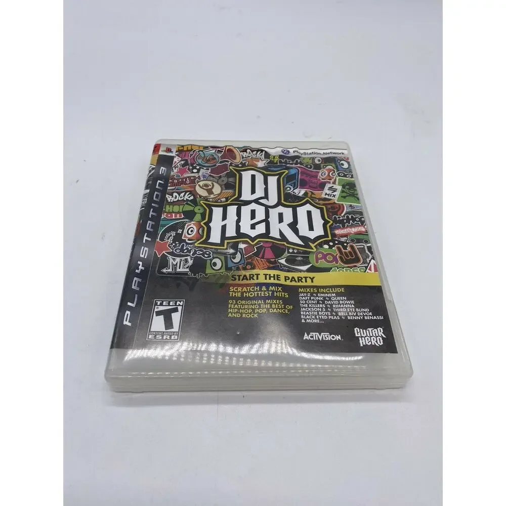 DJ Hero (Sony PlayStation 3, 2009) Missing booklet. Condition is Very Good.